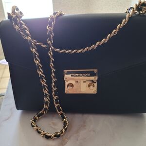 Michael Kors Black Crossbody Bag with Gold Chain
